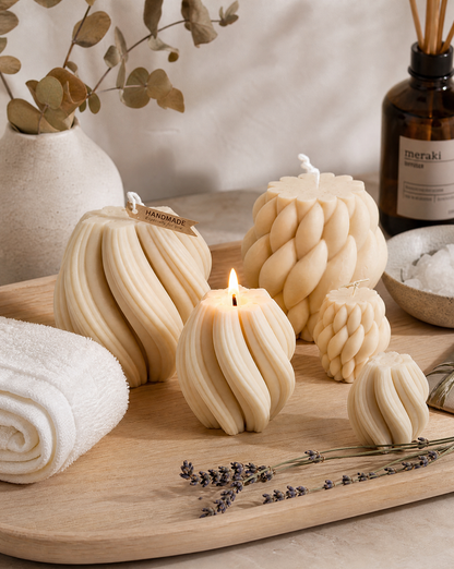 "Spa Day" Sculptural Pillar Candle